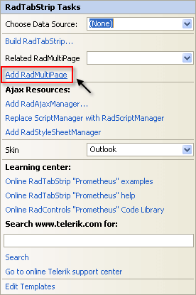 Add RadMultipage