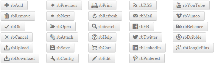 List of Embedded Icons in RadLinkButton