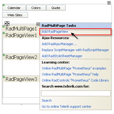 TabStrip and multipage
