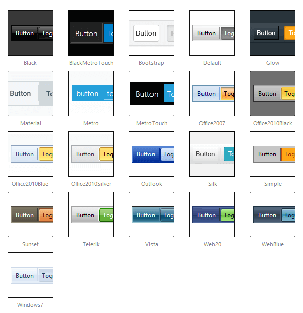 ToolBar Skins Thumbnails