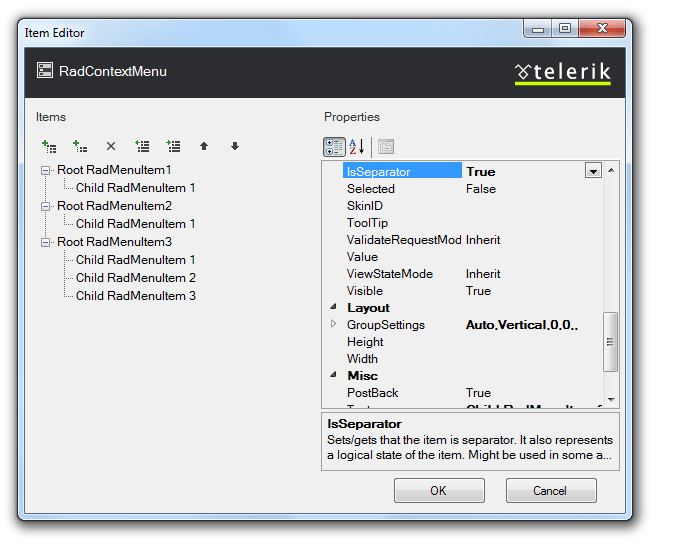 Contextmenu IsSeparator