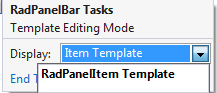 Edit Template Menu