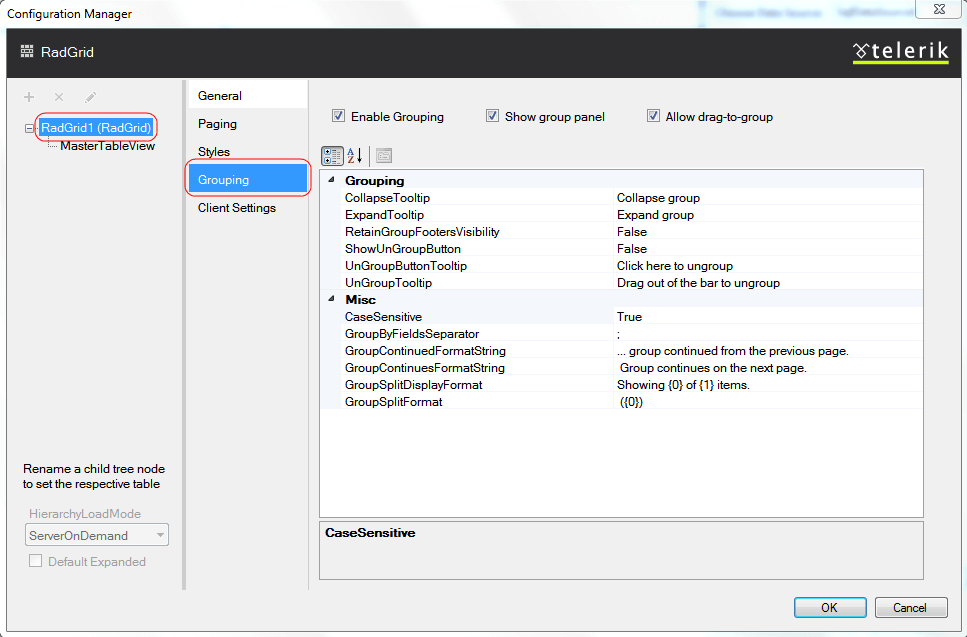 Design-time Grouping