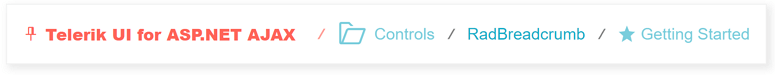 Telerik WebForms Breadcrumb Overview Telerik WebForms Breadcrumb overview