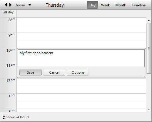 Adding an appointment