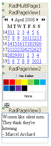 RadPageView with Quote