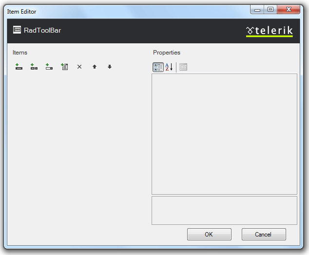 toolbar itemeditor