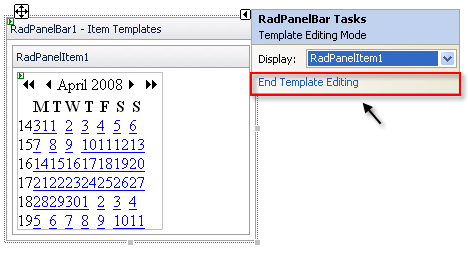 End Template Editing