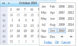 Overview of RadCalendar structure