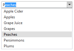 ComboBox AutoComplete TextSelection