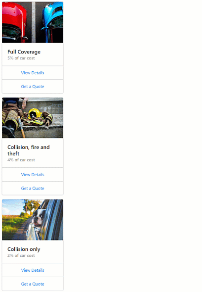 WebForms Card - Layout