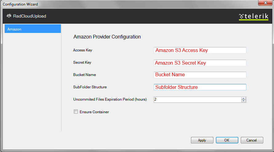 cloudupload-amazon-s 3-configuration