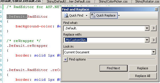 Editor CSS Classes Batch Rename