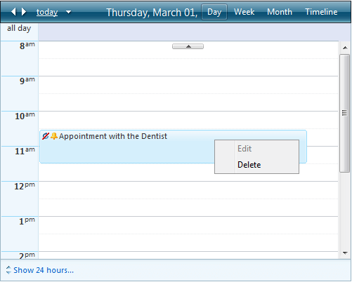 RadScheduler Appointment Contextmenu Customized
