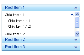 Full Expanded Item ScrollBars