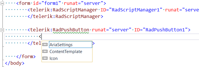 Explore IntelliSense in the markup