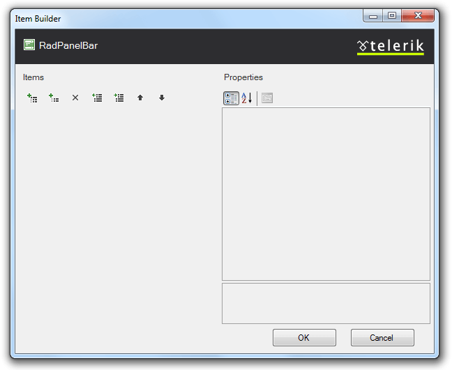 RadPanelBar Item Builder