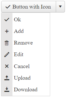 SplitButton with Embedded Icons