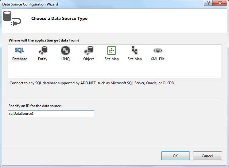 Choose Data Source Type Choose Data Source Type